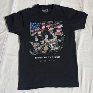 KISS Band Tee – Made in the USA – Vintage Style American Flag Graphic T-Shirt